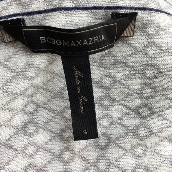 BCBGMAXAZRIA Multi-Color Mixed Print High Low Hem Open Front Cardigan - Picture 2 of 9